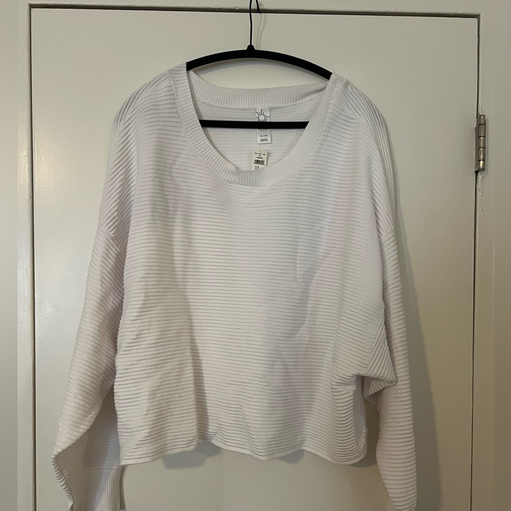[NWT] White Home Stretch Drop Sleeve Sweater, size XL | OFFLINE by Aerie
